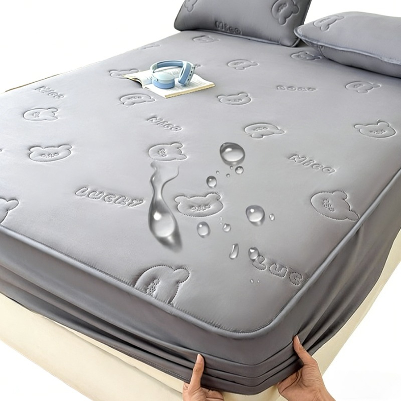 Mattress Protector Waterproof - ผ้าปูที่นอนแบบยืดได้ขนาดควีนไซส์ ป้องกันไรฝุ่น ระบายอากาศได้ดี พร้อมแถบยางยืด แบบอัลตราโซนิกกันน้ำ สำหรับที่นอนขนาดคิงไซส์