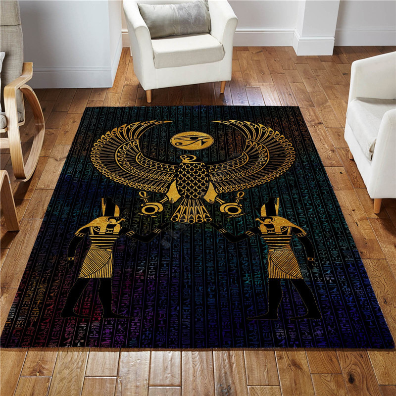 Home Textiles Egypt - พรมพิมพ์ลาย 3 มิติ ลายดวงตาแห่งฮอรัส อียิปต์ อนูบิส