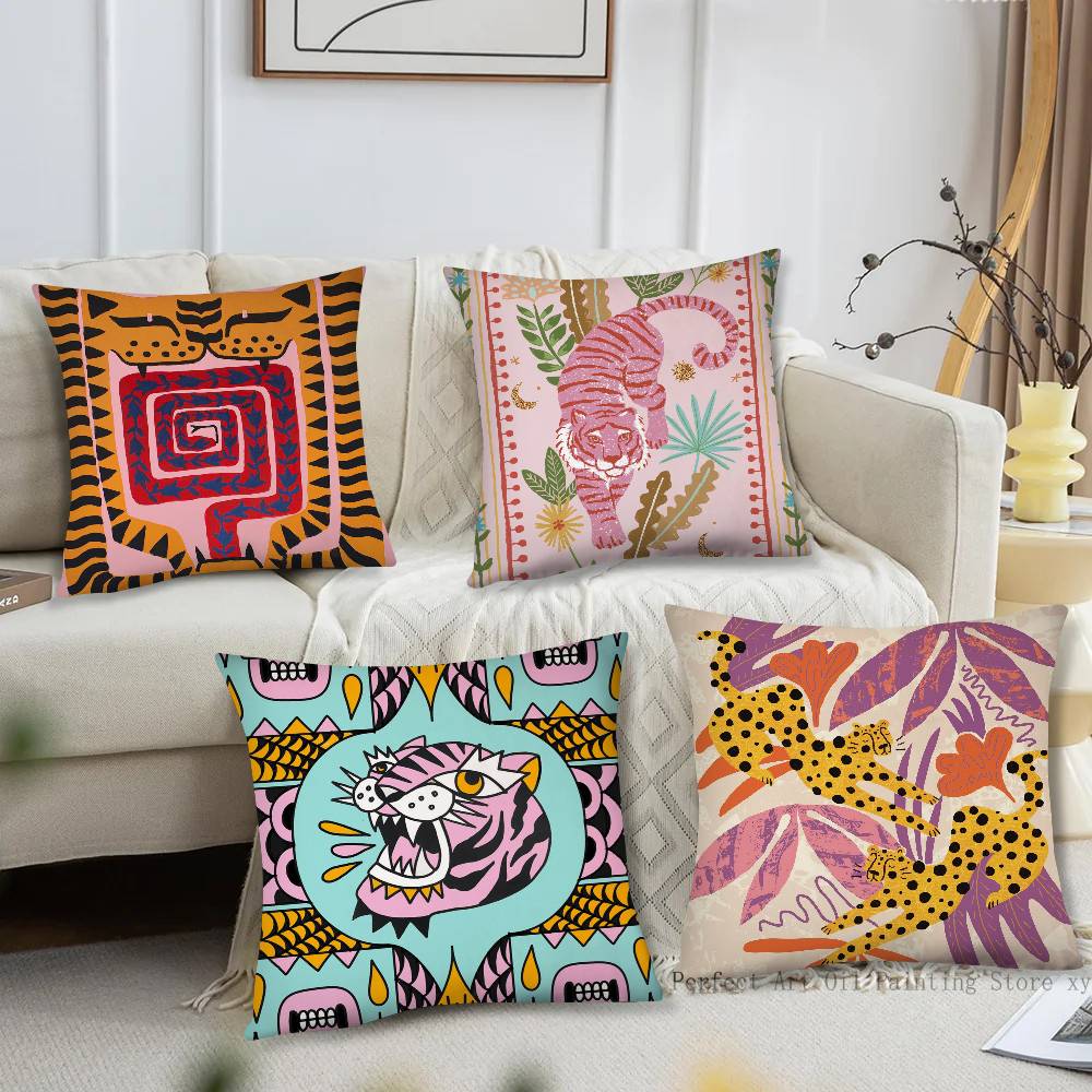 อียิปต์โบราณ ปลอกหมอนลายเสือดา - Home Textiles Egypt บทวิจารณ์และราคา