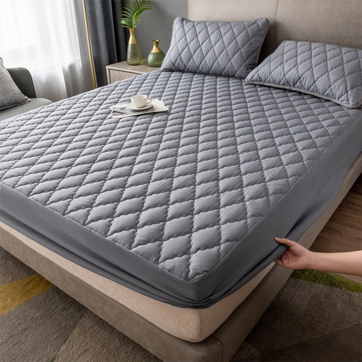 ผ้าปูที่นอนกันน้ำแบบรัดมุม, แผ - Mattress Protector Waterproof บทวิจารณ์และราคา