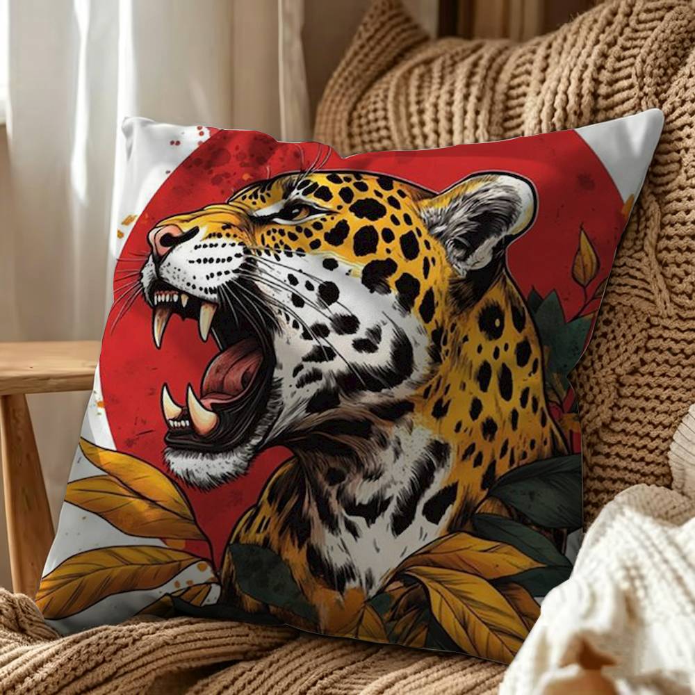 ปลอกหมอนอิงลายเสือดาวและเสือที - Home Textiles Egypt บทวิจารณ์และราคา