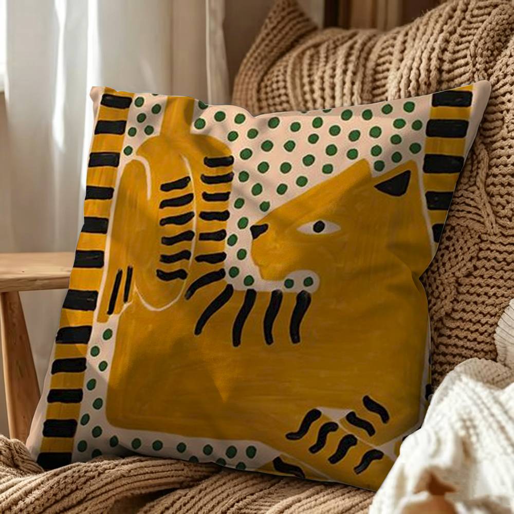 ปลอกหมอนอิงลายเสือดาวและเสือที - Home Textiles Egypt บทวิจารณ์และราคา