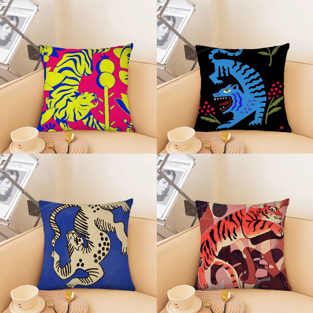 ปลอกหมอนลายเสือดาวและเสือที่มี - Home Textiles Egypt บทวิจารณ์และราคา
