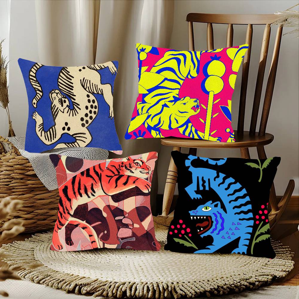 ปลอกหมอนลายเสือดาวและเสือที่มี - Home Textiles Egypt บทวิจารณ์และราคา